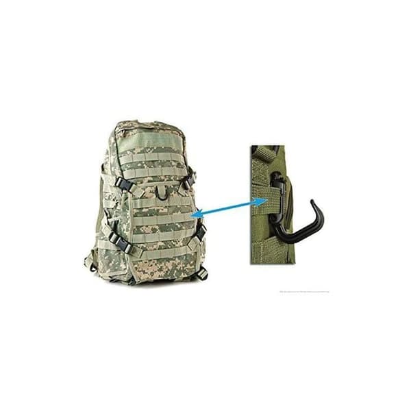 (38×55×5) Sort karabinhage med D-ring til 2,5 cm webbing, Molle, taktiske rygsække og tasker, fastgørelse til