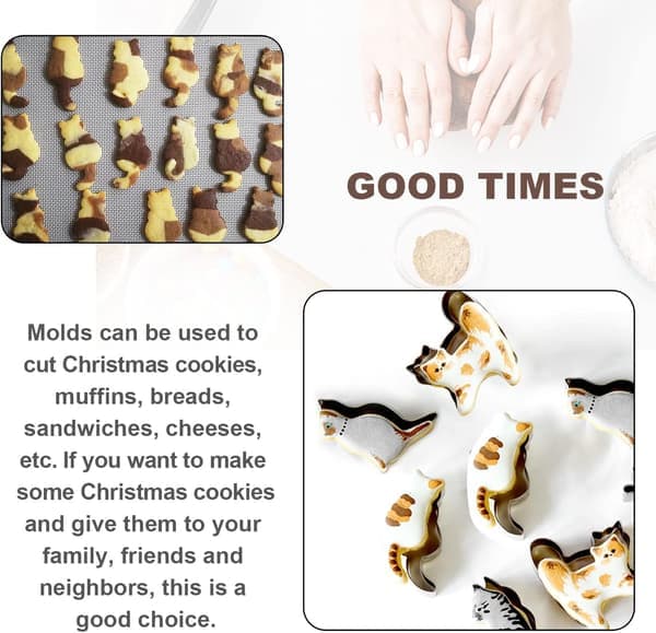 stykker kattekakeformer, DIY bakeverktøy, kakeformer, brødformer