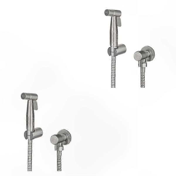 Håndholdt bidet-sprøjte i rustfrit stål til badeværelse og toilet rustfrit stål 2 stk rustfrit stål 2 STK stainless steel 2PCS