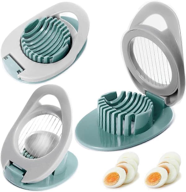 Eggeskjærer for hardkokt egg, eggeskjærer i rustfritt stål, eggesalatmaskin, kokt eggkutter