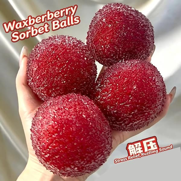 Stress Squishy Bolde – Langsomt-stigende maltsukker bløde klemmelegetøj til voksne – Waxberry