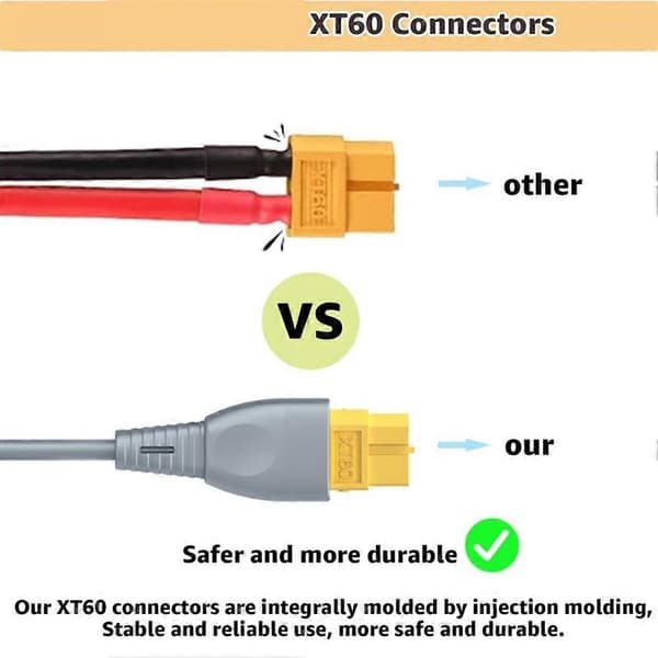 3 meter rund tetningsring XT60 bilstrømledning droneutstyr lighter billader ladekabel 12V