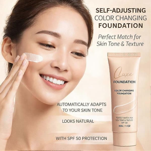 Luxe fargeendrende foundation matcher hudtone og tekstur perfekt 30ml
