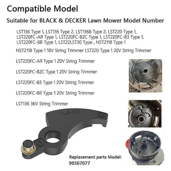 st til Black & Decker Plæneklipper 90567077 Trimmertrådsfremføringsarm