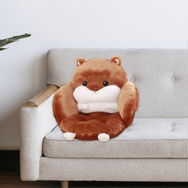 Hamster Sittepute Stolpute Moderne Stolputer Komfortabel Sittepute Dyrepute, Dyp Brun