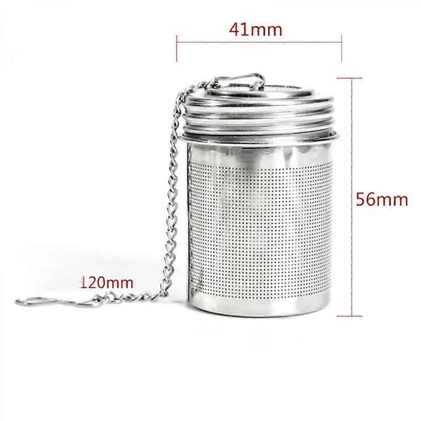 2-pak te-infuser, te-si med ekstra finmasket net, 18/8 rustfrit stål te-bold med forlænget kædekrog til at brygge løs te