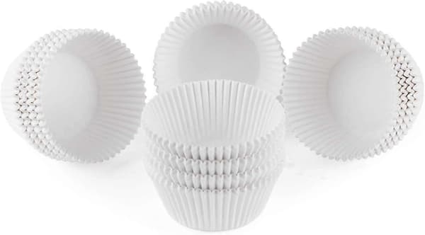 500-pak Standard Naturlige Cupcakeforme - Fedtafvisende Bageforme af Papir (Hvid)