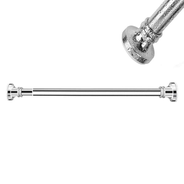 Udtrækkelig skabsstang, Teleskopgardinstang - rustfrit stål 47-96CM