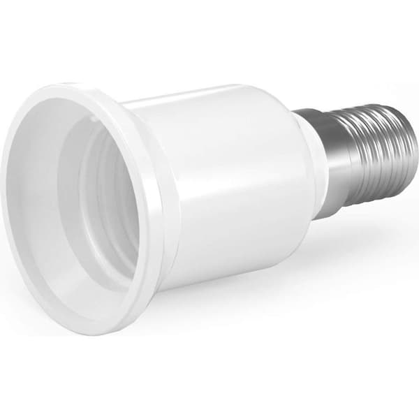 4x Sokkeladapter - E14 til E27 Sokkelomformer - E27 Lampeholderadapter for Halogen LED-pære