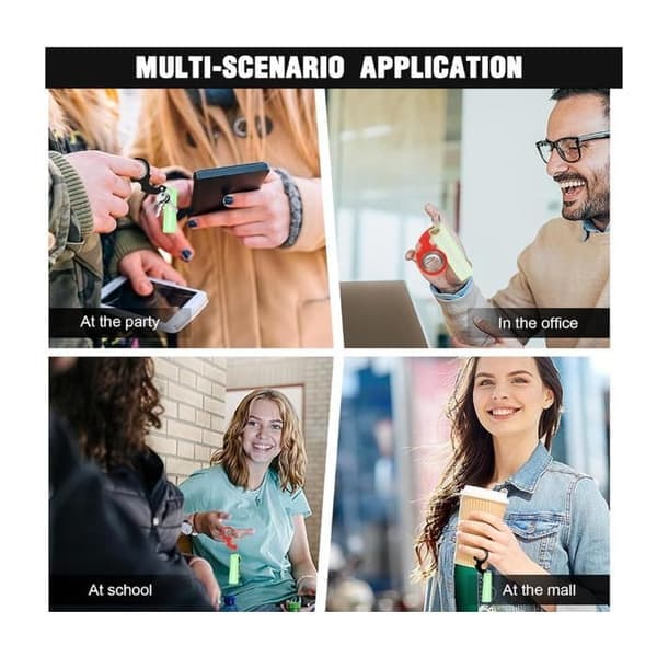 2-delt Fidget Spinner Nøglering, Bærbar Spinnende Nøglering, Multifunktionelt Nøglespinnerlegetøj, Afslapning, Kedsomhedsdræber