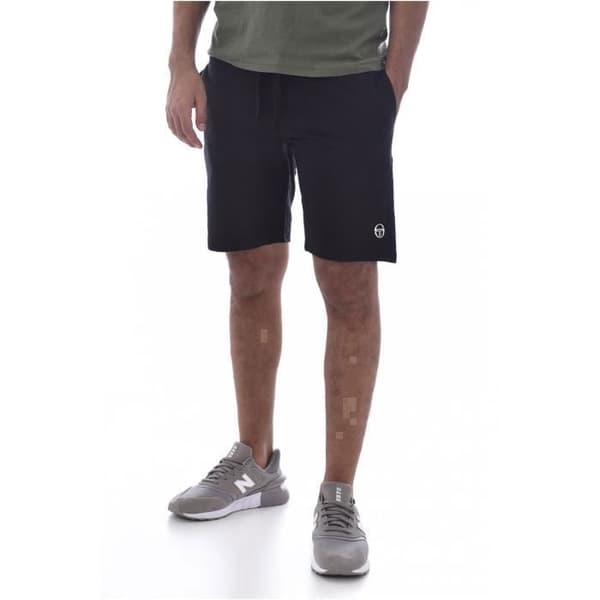 Sergio Tacchini bomuldsshorts til mænd med broderet logo - Sort - Slim fit - Voksen M