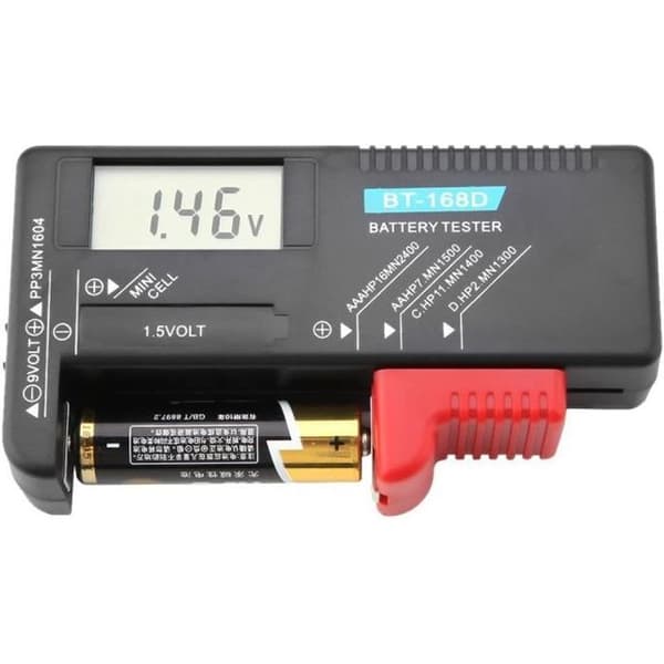 Batteritestare - BT-168D - Digital LCD - Kompatibel med AA, AAA, 9V