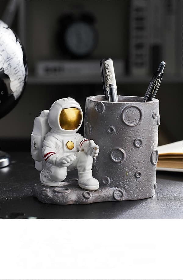 Blyantpenholder til børn Astronaut Pen Organizer Fe Figur Penholder til Skrivebordsdekoration Tilbage til Skole Gave til Børn