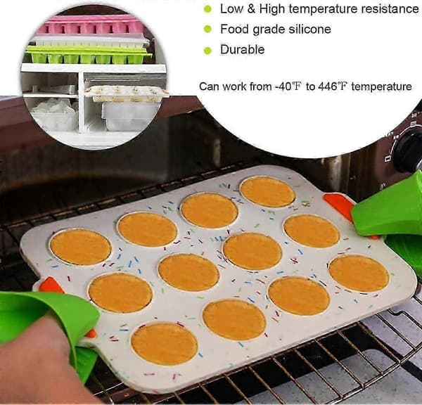 Cupcake- og Muffinforme Silikone Muffinforme til Bagning 12 Kopper Nonstick Mini Muffin Cupcake m