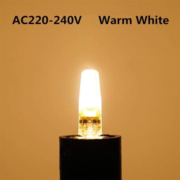 G4 LED 220V 2W 2700K varmvit 200LM, silikonlampor ersätter traditionella 20W halogenlampor, 5-pack