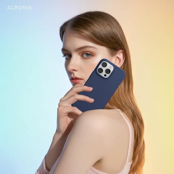 Flytende silikondeksel til iPhone 16 Pro Max, støtsikkert mykt telefondeksel, full beskyttelse, lys grå lys grå iPhone 16 Pro Max Light grey iPhone 16 Pro Max