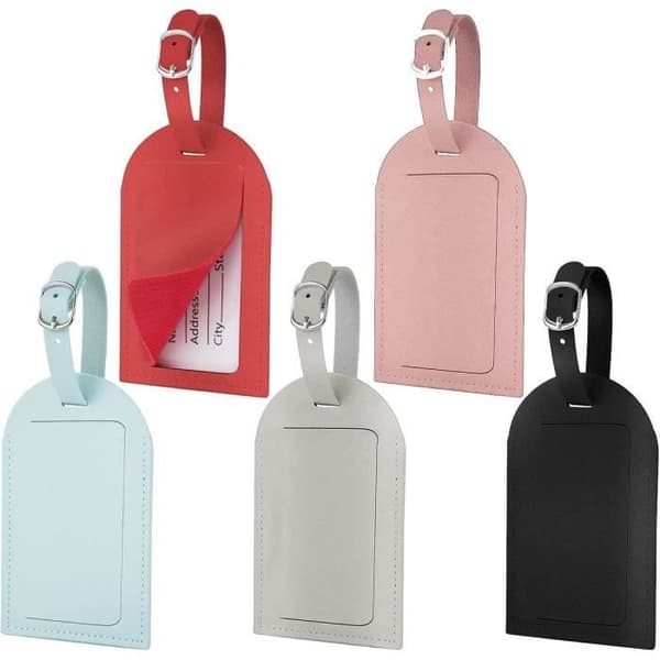 Bagagemærker - Uspecificeret - 5 Stykker - PU Læder - 5 Farver - 7x11 cm