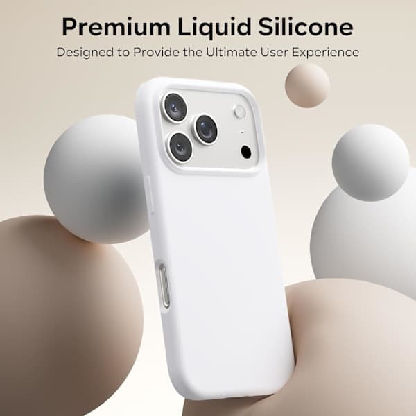 Flydende silikonecover til iPhone 17 Pro, stødsikkert blødt telefoncover, fuld beskyttelse, sort sort iPhone 17 Pro Black iPhone 17 Pro