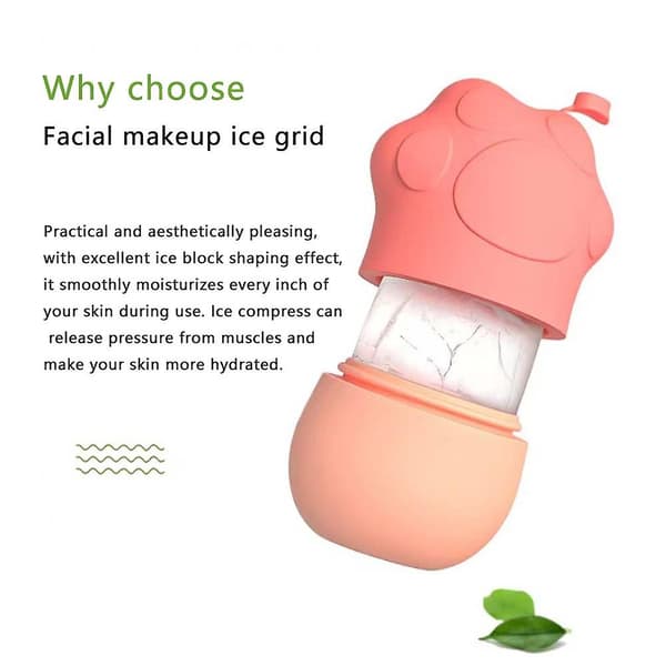 Silikone Ice Face Roller Multifunktionel Ansigts Skønhed Is Massager til Kvinder Purple With Brush