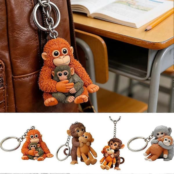 Protect Punch The Monkey -avaimenperä, 3D-reppu, käsilaukku, riippuva avaimenperä, tyyli2 style2