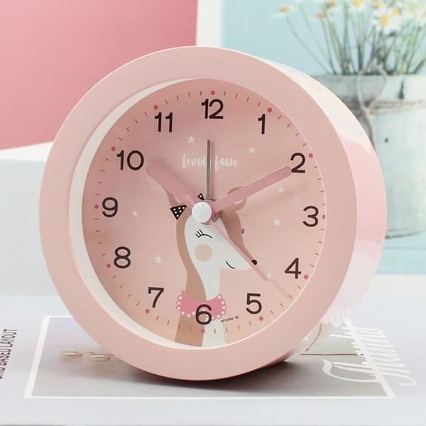 Väckarklocka - Plast - Batteridriven - 1 styck - 9,5 cm - Rosa