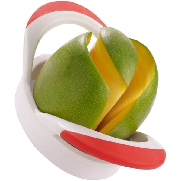 Fruktkutter - Rustfritt stål - Epleskjærer - 18cm - ABS - Rød og hvit
