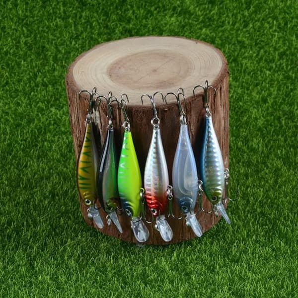 Fiskegrej - Skibsvrag Minnow - 7,5 cm - 6g - Diskantkrog i stål