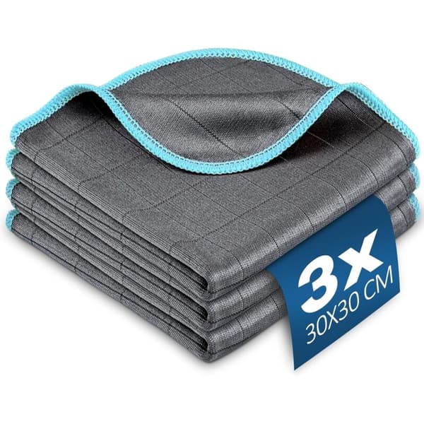 Mikrofiber Carbon Magicduk – 400GSM streckfri absorberande polerduk för glas, disk & bilar