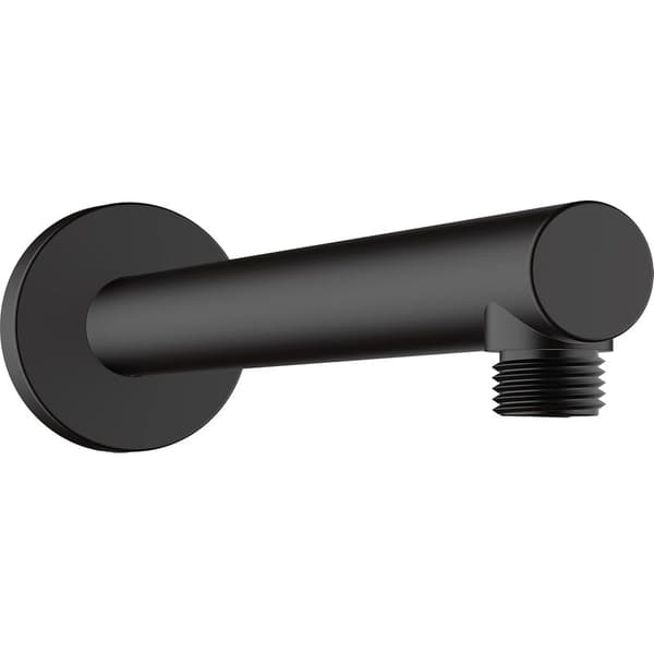 Brusearm, vægmonteret brusearm, rund bruseforlænger i 201 rustfrit stål, forlænger til regnbruserhoved, (sort 40 mm)