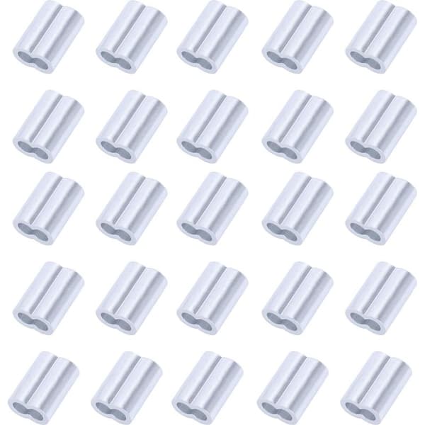 Pakke med 25 aluminiumskrympetænger - 6 mm - Til stål- og gummikabel