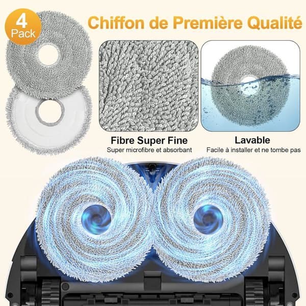 Robotstøvsuger-sæt - 17 dele - Gummi og mikrofiber - Til Dreame X50 og L40s Pr