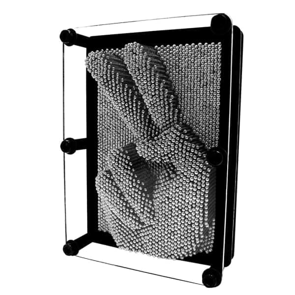 Pin Art XL - Pin Display i Metalsølv