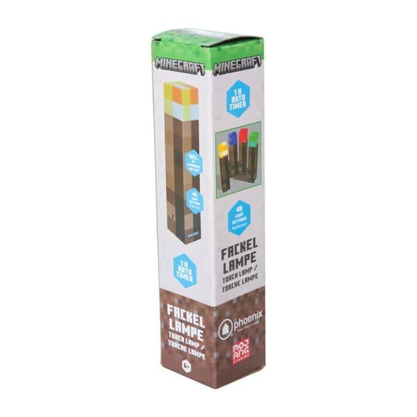 ROBA LED-taskulamppu - Minecraft - USB-ladattava - 4 väriä - Seinäkiinnitys