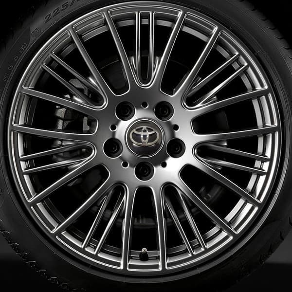 4 stk. til Toyota hjulkapsler - sort og sølv logo (62mm)