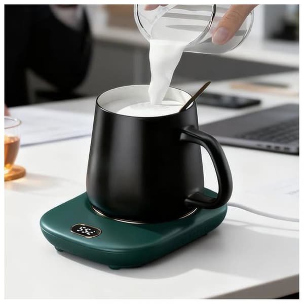 Genopladelig USB Kopvarmer, Bærbar Elektrisk Opvarmet Coaster til Kaffe, Te, Mælk, Kontor