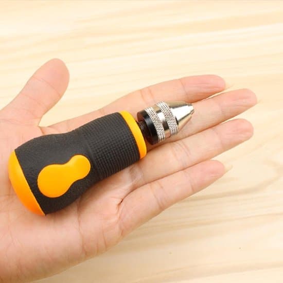 Håndholdt elektrisk drill - Mini drillbits - Trearbeid - Sklisikkert grep - 0,8-3,0 mm - Sølv