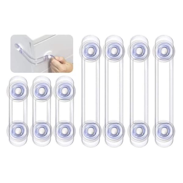 Børnesikringslåse - Pakke med 7 - ABS-plast - Nem installation - Multifunktionel