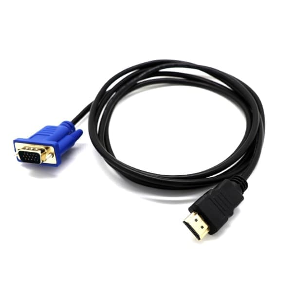HDMI til VGA Kabel 1,8m 1080P Fuld HD Support PC, Laptop, DVD, HD