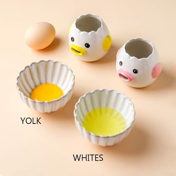 2 st Äggseparator Äggula Vit Separator, Keramisk Kreativ Cu