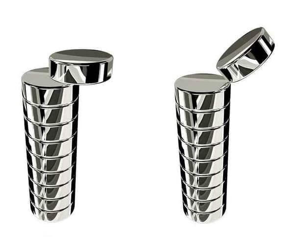 Starka Magneter - Anslagstavla / Kylskåp 20-pack Silver 20