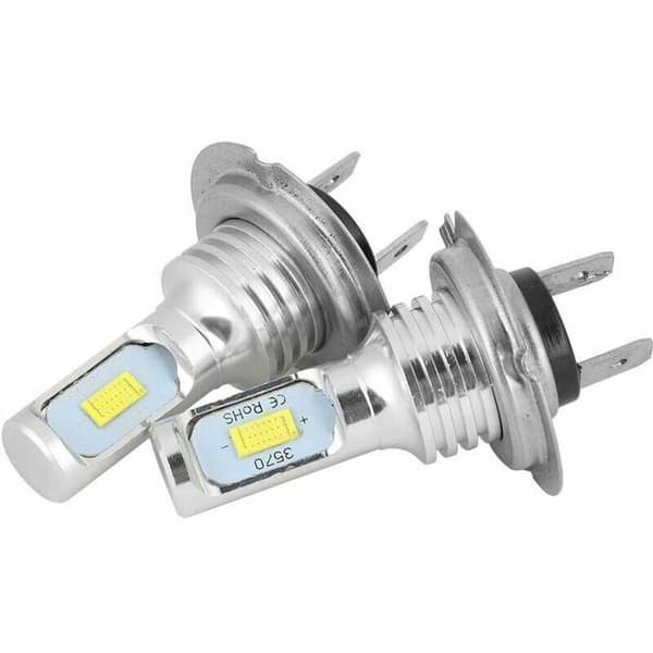 Tåkelyspære, 2 stk 80W 6000K universell H7 LED bil tåkelys hvit DC 12-24V