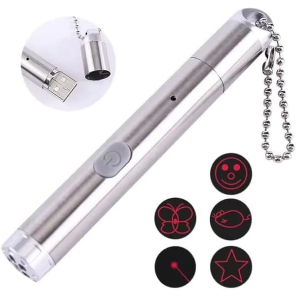 LED-peker for katter | Interaktive katteleker, USB-oppladbar LED-peker.