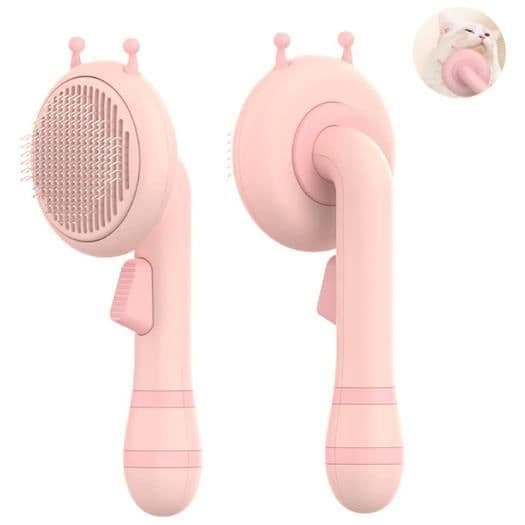 Selvrensende børste til hunde og katte, velegnet til kort og langt hår (pink)