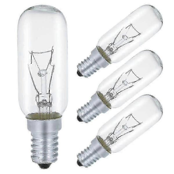 4-pakning E14 40w, T25 230v Varmhvit 2700k Dimbar Glødepære for Ventilator