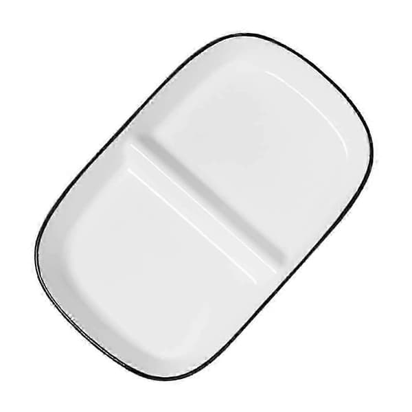 Delt middagstallerken, moderne, porsjonstallerken, rektangulær for voksne