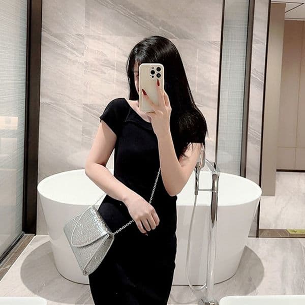 Aftentasker Paillet Clutch SØLV sølv sølv silver