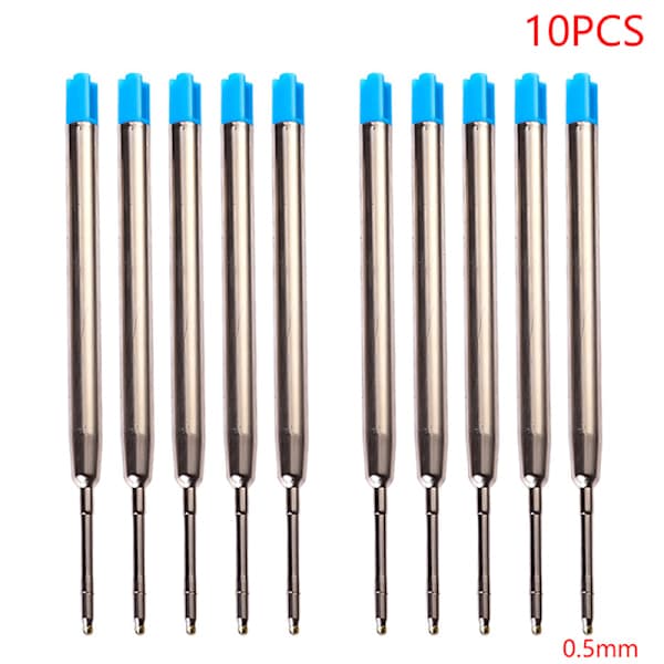 10 st 0,5 mm G2 metallkulspetspenna påfyllning medium spets 1