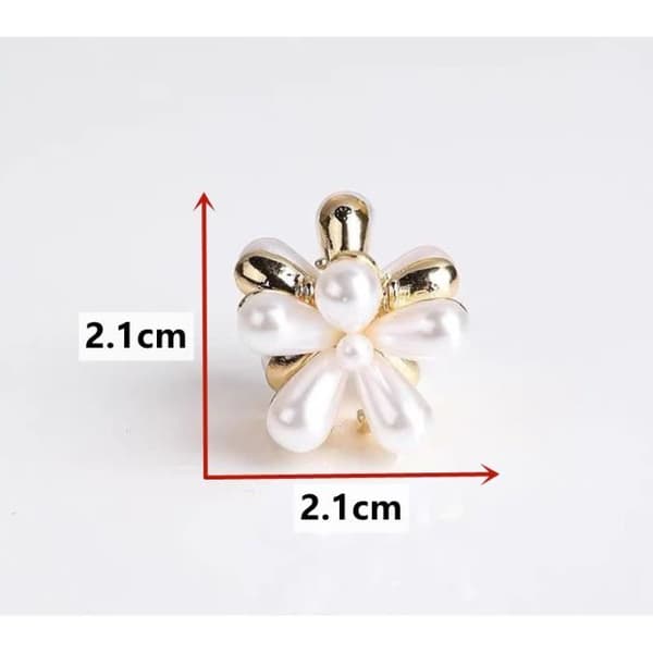Hårklämmor - Ej specificerat - Miniblomklämmor - Silver och Guld - 10 st - Eleganta accessoarer