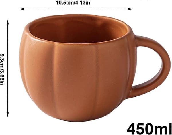 Græskar Keramisk Krus, 2 stk. Græskarformet Halloween Krus, Nye Efterårs Kaffe Mælkekopper