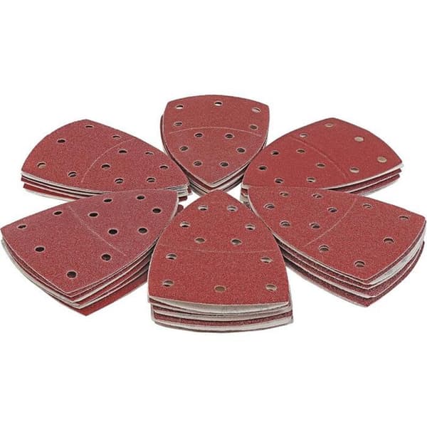 60 triangulära slippapper, triangulärt slippapper, musslip, 105 x 152 mm, korn P40/60/80/120/180/240